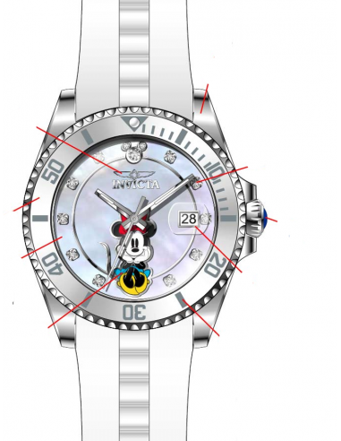 Band for Invicta Disney Limited Edition Minnie Mouse Lady 41290 Par le système avancé 