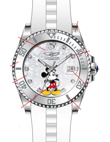 Band for Invicta Disney Limited Edition Mickey Mouse Lady 41302 commande en ligne