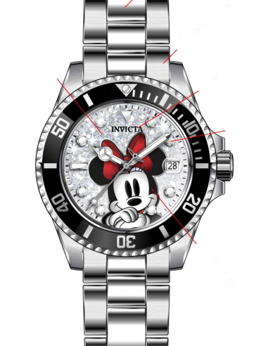 Band for Invicta Disney Limited Edition Minnie Mouse Lady 41341 Vous souhaitez 