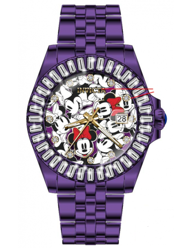 Band for Invicta Disney Limited Edition Minnie Mouse Lady 41355 le des métaux précieux