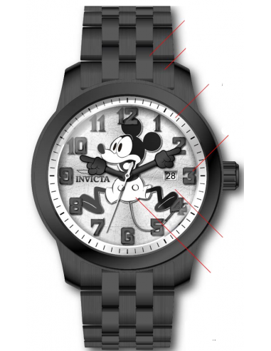 Band for Invicta Disney Limited Edition Mickey Mouse Men 41368 Livraison rapide