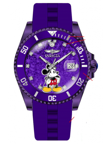 Band for Invicta Disney Limited Edition Mickey Mouse Lady 41310 Fin de série