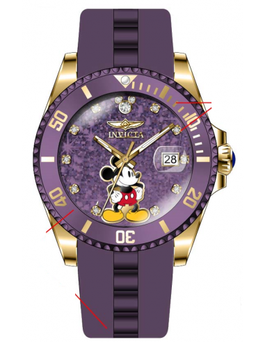 Band for Invicta Disney Limited Edition Mickey Mouse Lady 41313 hantent personnes